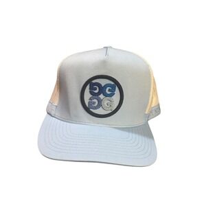 GFore Men's Light Blue Trucker Hat‎ DG Logo "Fore Play" Adjustable Snapback